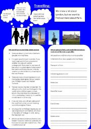 English Worksheet: Travelling, part 2, going to Paris