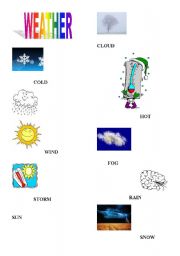 English worksheet: Weather