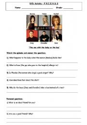 English Worksheet: Friends sitcom
