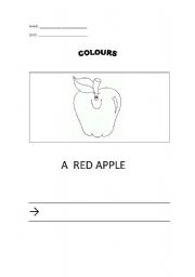 English worksheet: writing colours