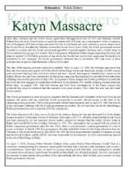 English Worksheet: Katyn Massacre