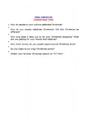 English worksheet: Christmas Questions