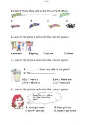 English Worksheet: tes