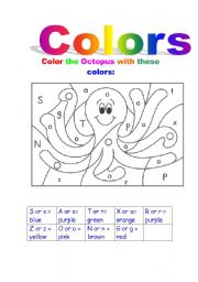 COLOR THE OCTOPUS!