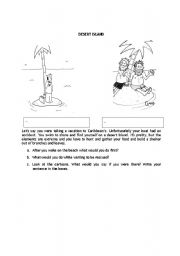 English worksheet: Desert island