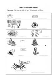 English worksheet: A SPECIAL CHRISTMAS PRESENT