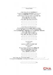 English worksheet: Song to practice numbers - 867-5309 Jenny