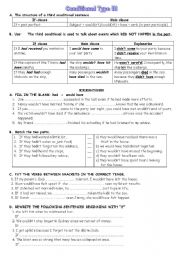 English Worksheet: Conditional Type III