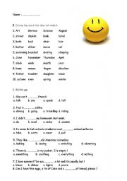 English Worksheet: Englih test