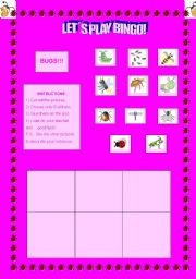 English Worksheet: Bingo - Bugs! 