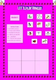 English worksheet: Bingo - Bugs! 