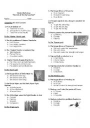 English Worksheet: SECRET OF THE FURIOUS FIVE