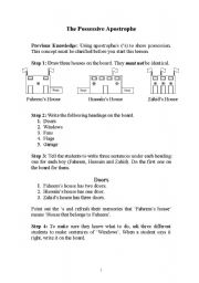 English Worksheet: The Possessive Apostrophe