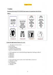 English worksheet: English Exam