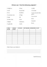 English worksheet: Where can I find...?