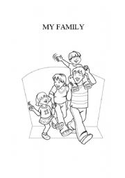 English worksheet: my  family
