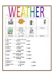 English Worksheet: weather