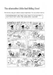 English Worksheet: The Alternative Little Red Riding Hood Story