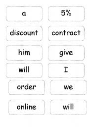 English Worksheet: First Conditional Business Game