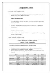 English Worksheet: The Passive voice