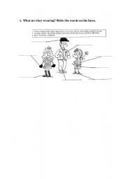 English Worksheet: Clothes