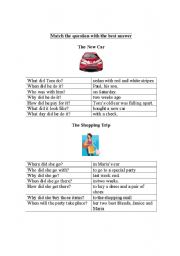 English Worksheet: Beginner  Level - Matching Exercise - WH Questions  and Answers 