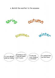 English worksheet: The four seasons