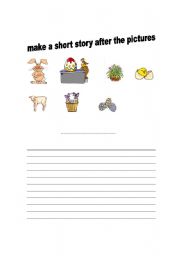 English worksheet: easter story