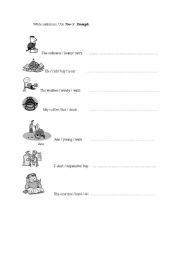 English Worksheet: enough and too