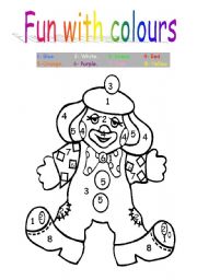 English Worksheet: Fun with colours