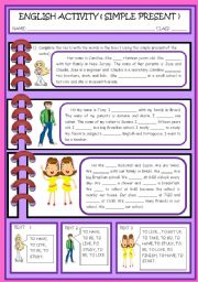 English Worksheet: SIMPLE PRESENT