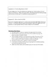 English worksheet: Debate - Downloading Music