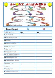 Short Answers Explanation ESL Worksheet By Petra69