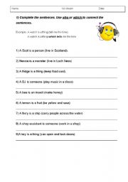 English Worksheet: link sentences