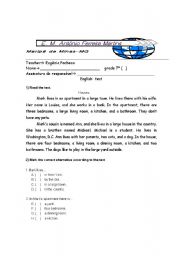 English worksheet: english test 