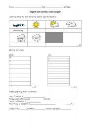 Weather, week and year test