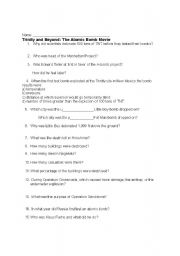 English worksheet: Trinity: The Atom Bomb Movie