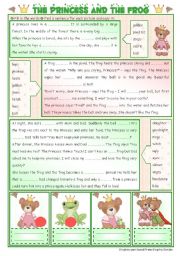 English Worksheet: Fairy Tales/ Stories (11): The Princess and the Frog 