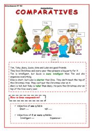 English Worksheet: Comparatives