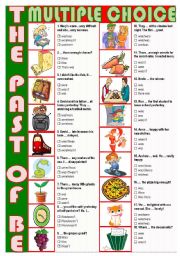 English Worksheet: THE PAST OF BE: MULTIPLE CHOICE