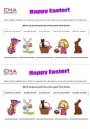 English Worksheet: Easter vocabulary