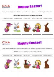 English worksheet: Easter vocabulary