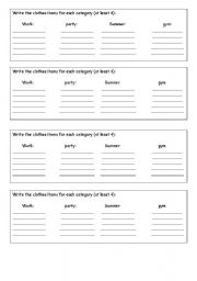 English worksheet: clothes