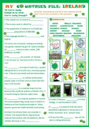 English Worksheet: My Countries File: Ireland