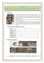 English Worksheet: 5th grade test