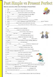 English Worksheet: PAST SIMPLE vs PRESENT PERFECT