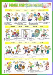 Phrasal Verbs (Twelfth series). Exercises (Part 2/3). Key included!!!