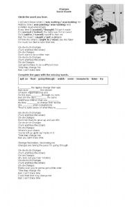 English Worksheet: CHANGES -DAVID BOWIE