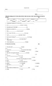 English worksheet: ENGLISH EXAM