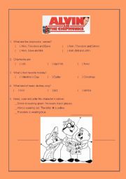 English Worksheet: Alvin and the Chipmunks 